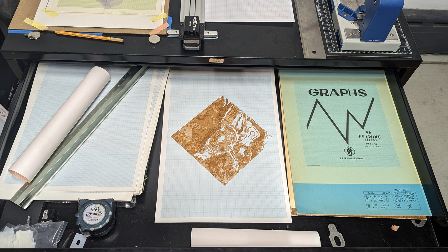 A3 Bingham Canyon 01 Plotter Drawing