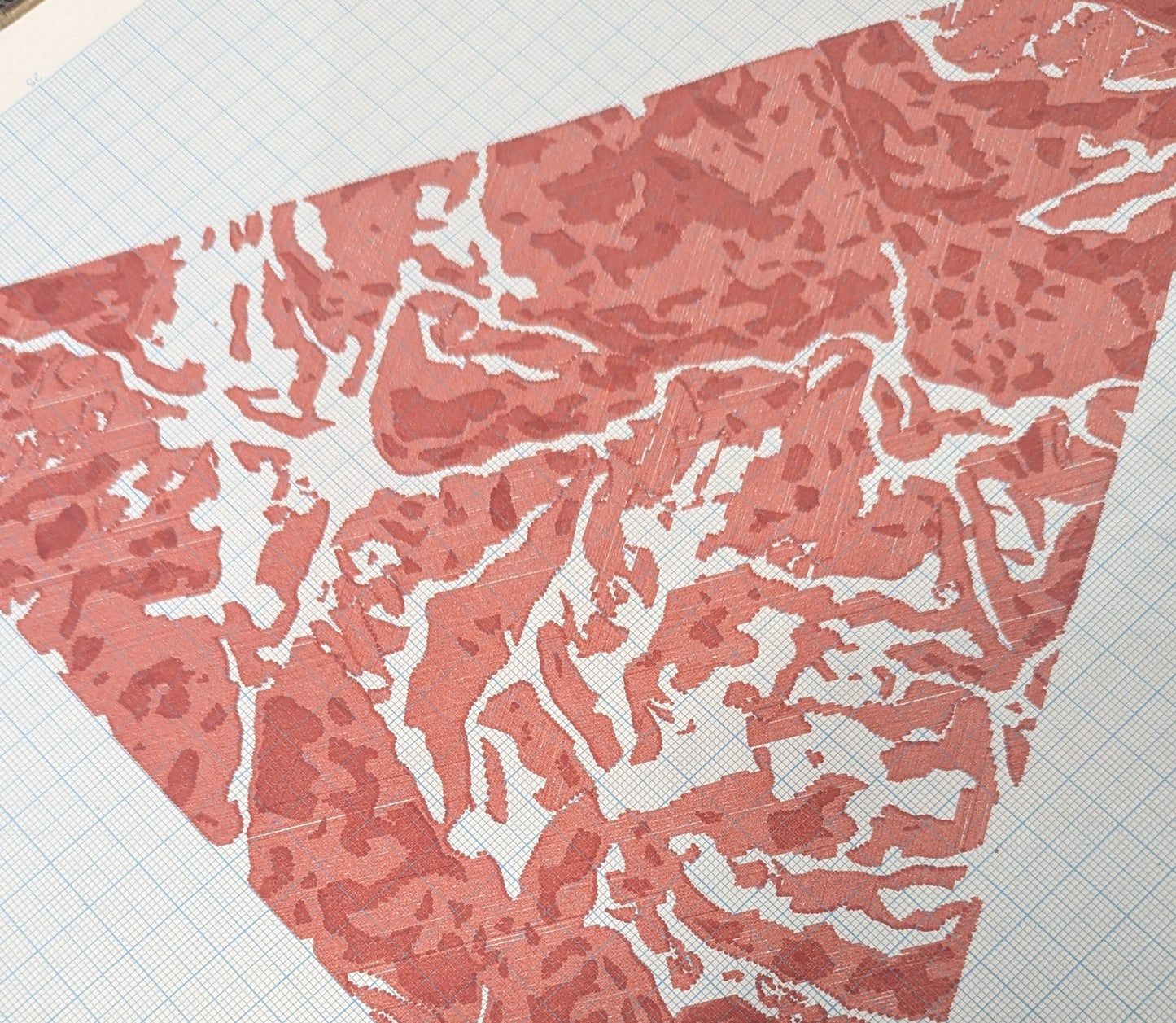 Kachin 01 Plotter Drawing - A3 vintage graph paper